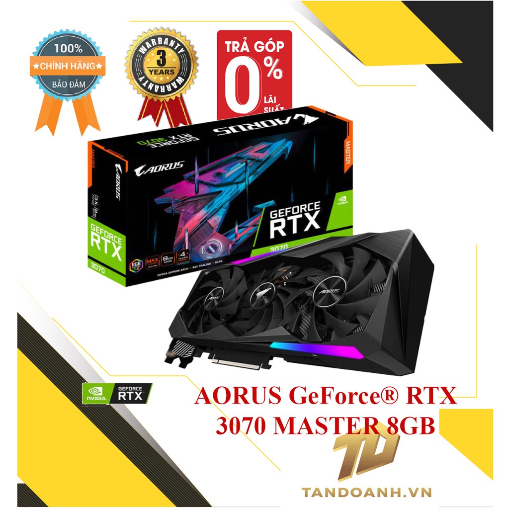 Card màn hình Gigabyte AORUS GeForce® RTX 3070 MASTER 8GB GDDR6 | BigBuy360 - bigbuy360.vn