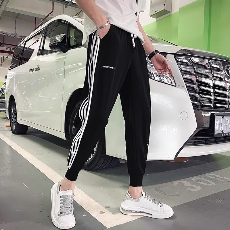 Quần JOGGER 3 Sọc Phối Khoá Kéo - Phong Cách thể thao - 3 line chất cotton mịn lì - Nam, Nữ Unisex