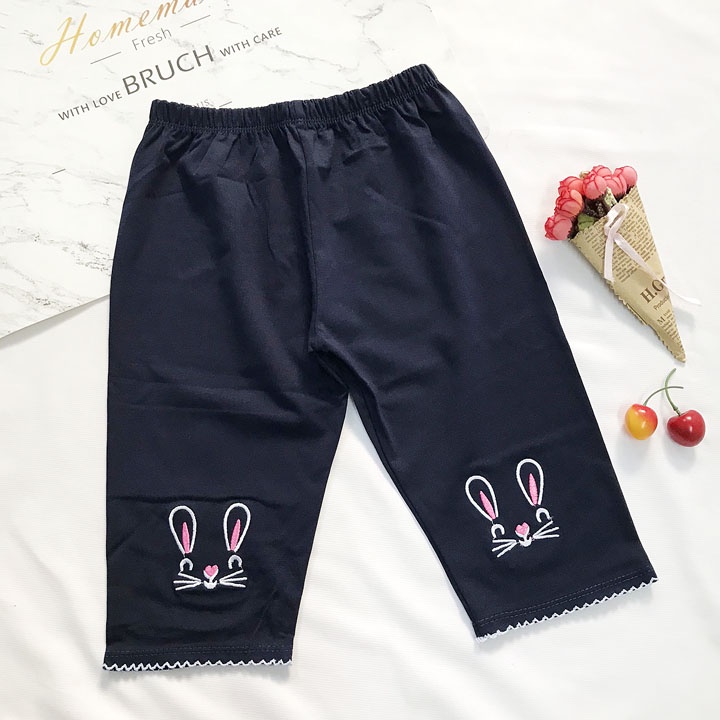 Quần legging lửng bé gái thun cotton 4 chiều - QG42