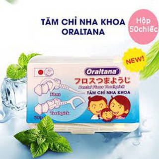 Tăm Chỉ Nha Khoa Oraltana tiệt trùng chính hãng hộp 50
