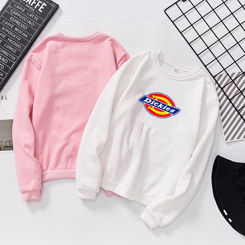 DICKIES Áo Thun Tay Dài In Họa Tiết Dickiies Dáng Rộng Dày Dặn Thời Trang Thu Đông Cho Nam Và Nữ