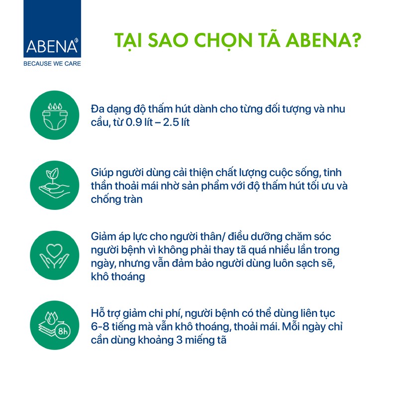 [Mã BMBAU50 giảm 7% đơn 99K] [Thấm hút 1.5Lít] Tã dán Abena Slip M0 (10 miếng) - Nhập khẩu Đan Mạch