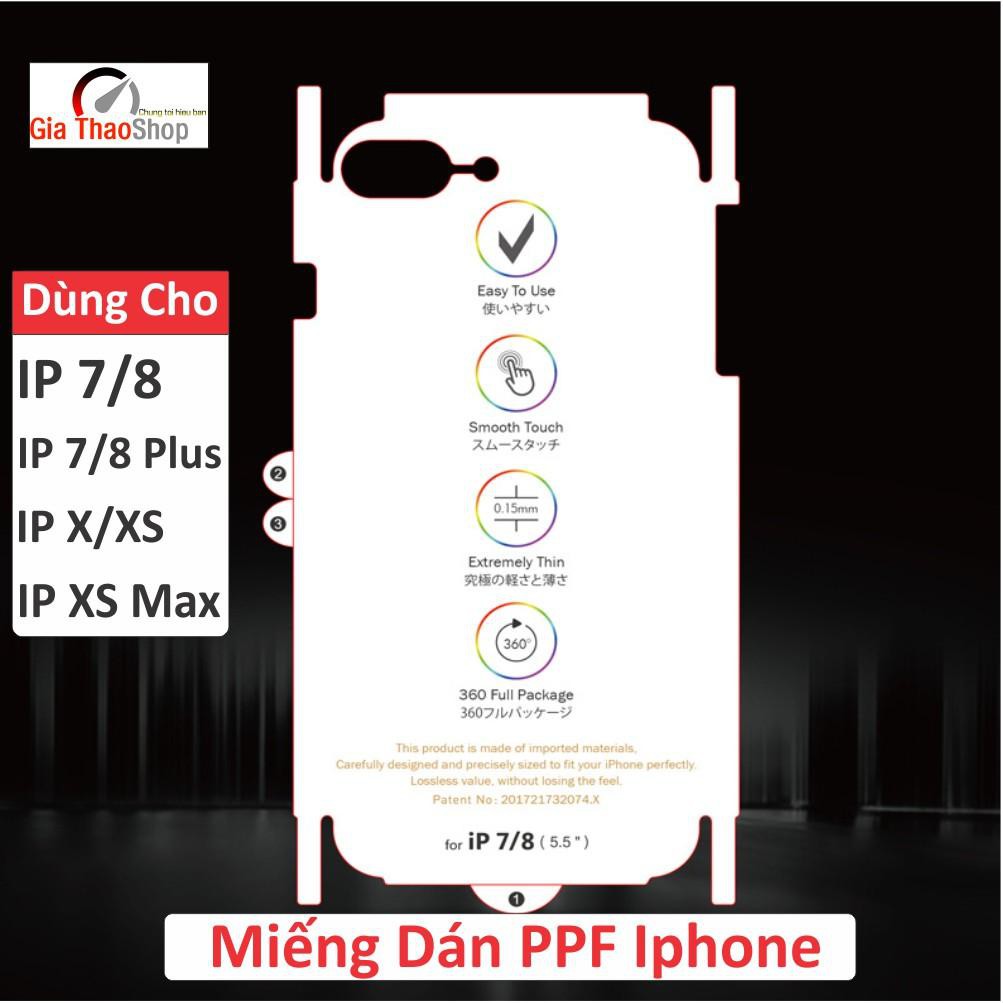 Miếng dán PPF mặt sau cho iPhone 8 plus