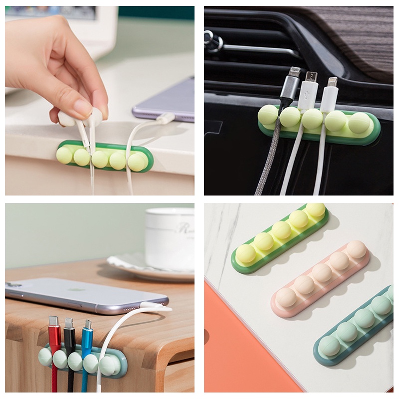 Kẹp Cố Định Dây Cáp Bằng Silicone Tiện Dụng