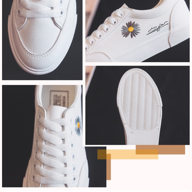 [ XẢ KHO SỐC ] Giày Thể Thao Nữ - Giày Sneaker Nữ  MIX Hoa Cúc & Họa Tiết Thêu