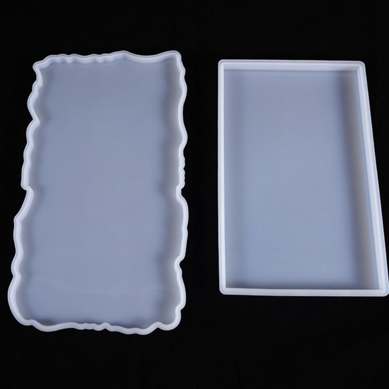 Sa Khuôn Silicone Làm Đế Lót Ly Bằng Pha Lê Epoxy Thiết Kế Bất Đối Xứng