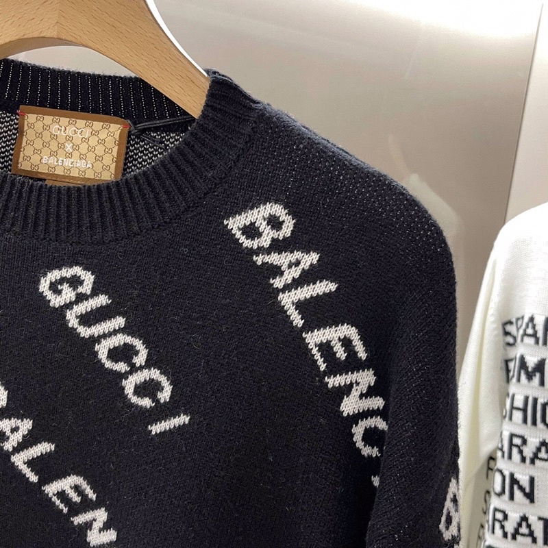 Mua Áo len nam cổ tròn hoạ tiết chữ thương hiệu Gucci x Balenciaga cao ...