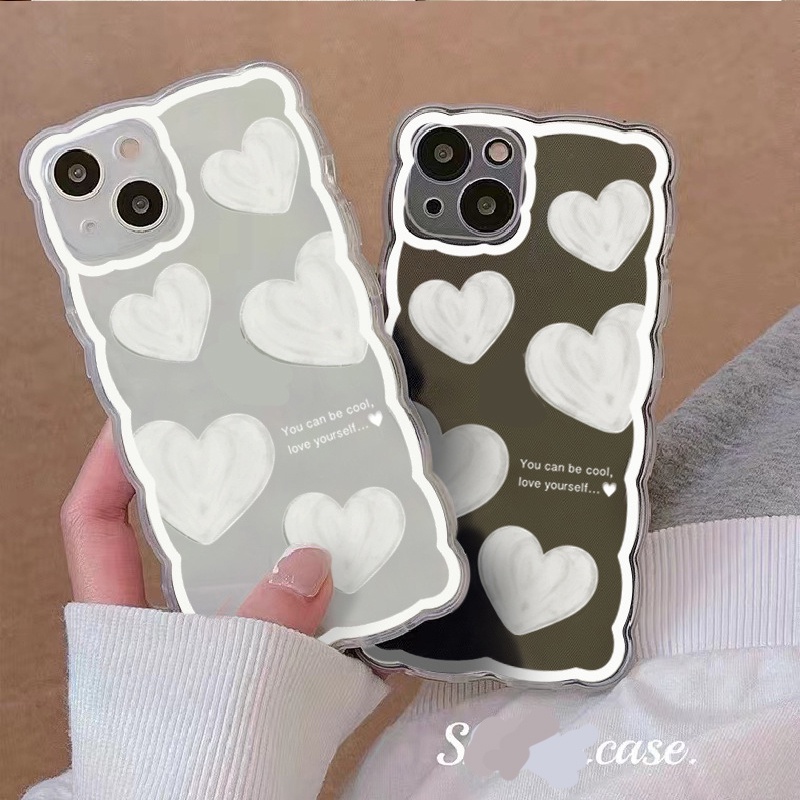 Ốp Điện Thoại TPU Silicon Mềm Trong Suốt Hình Trái Tim Cho IPhone 13 12 Mini 11 10 Pro XS Max X XR 8 7 6 6S Plus SE 2020