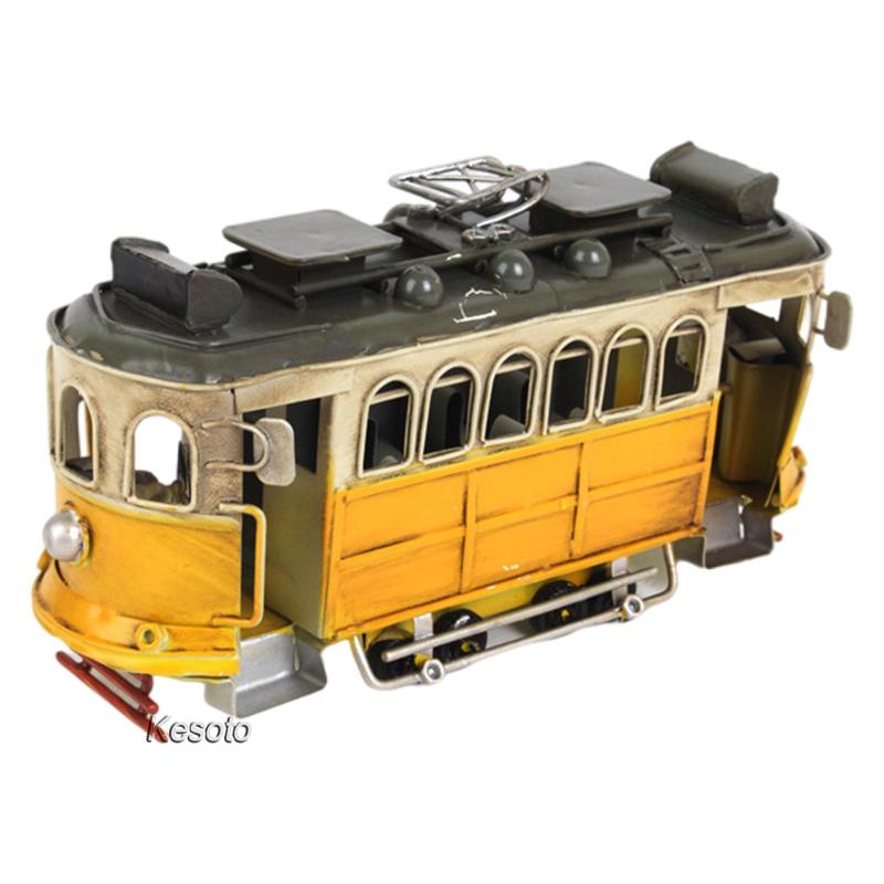 Iron Bus Model Display Photography Props Kids Toy Vehicle Toys