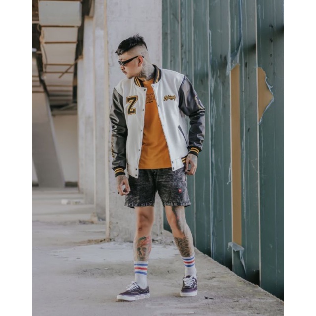 Áo khoác bóng chày thêu chữ BASEBALL VARSITY JACKET - SALVIO HEXIA JACKET - VERSITY ZADE SUPLYGIN