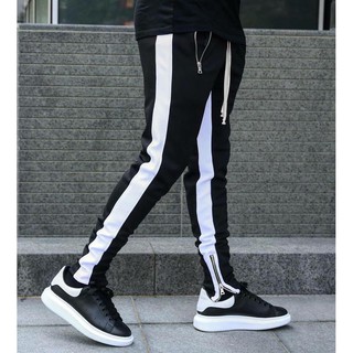 Quần 2 line có Zip phong cách unisex