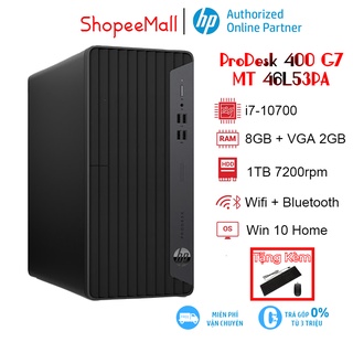 [Nhập ELHP12 giảm 12% đơn từ 15tr] Máy tính để bàn PC HP Prodesk 400 G7 MT 46L53PA I7-10700| 8GB| 1TB| VGA 2GB| Win10