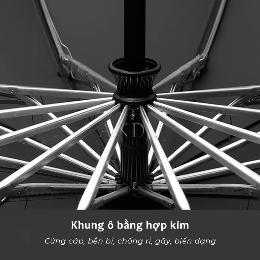 Ô Tự Động Hai Chiều Cao Cấp, Dù Đóng Mở Tự Động Có Kèm Đèn Pin Tiện Lợi