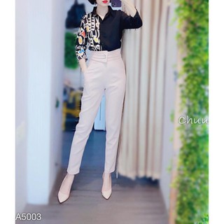 Quần tây baggy ống đứng basic khoen to,quần baggy công sở dáng đứng