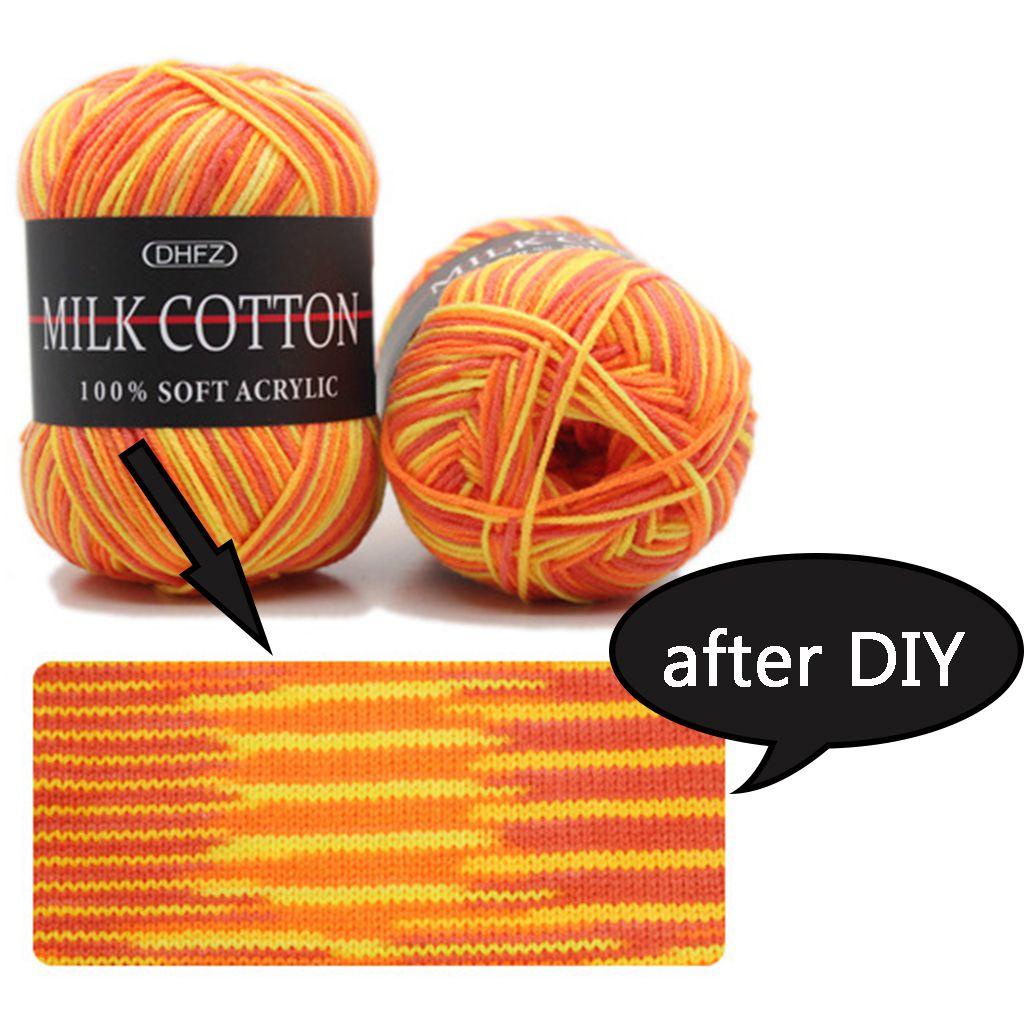 Cuộn Chỉ Cotton Sữa 50g Dùng Đan Khăn Choàng DIY