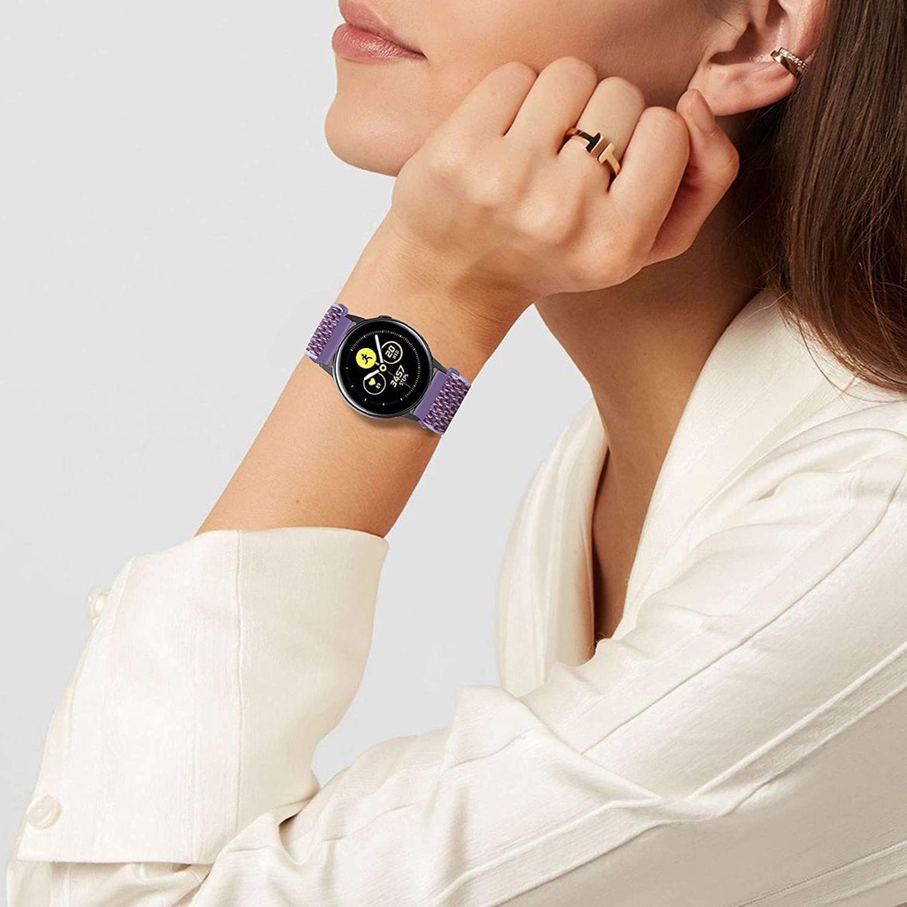 Dây Đeo Đồng Hồ 20mm 22mm Bằng Nylon Co Giãn Điều Chỉnh Được Cho Samsung Galaxy Watch Active 2 / 3 45mm / 46mm / 42mm Gear S3 Huawei GT 2 2e