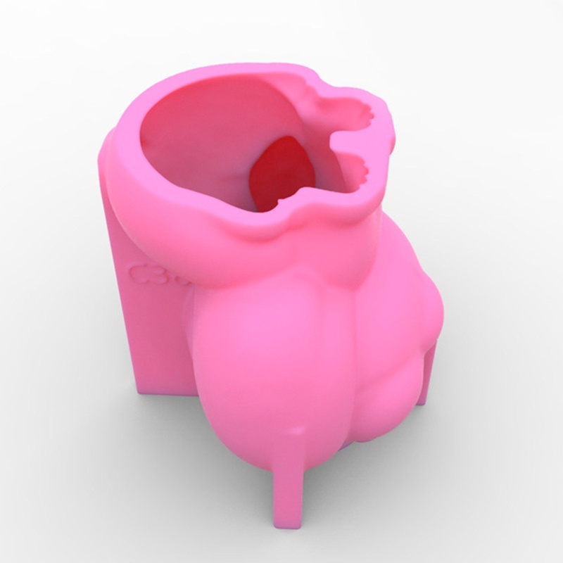 Khuôn Silicone Làm Chậu Cây Hình Chú Chó Mắt To 3D DIY