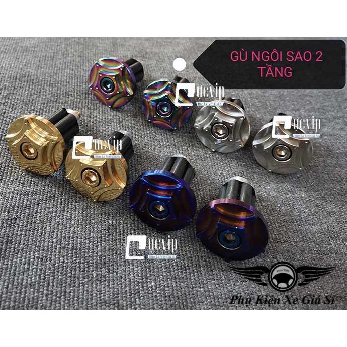 [Hàng Mới Về] Cặp Gù Chống Đổ Tay Lái Titan Ngôi Sao 2 Tầng Gắn Mọi Loại Xe 3069