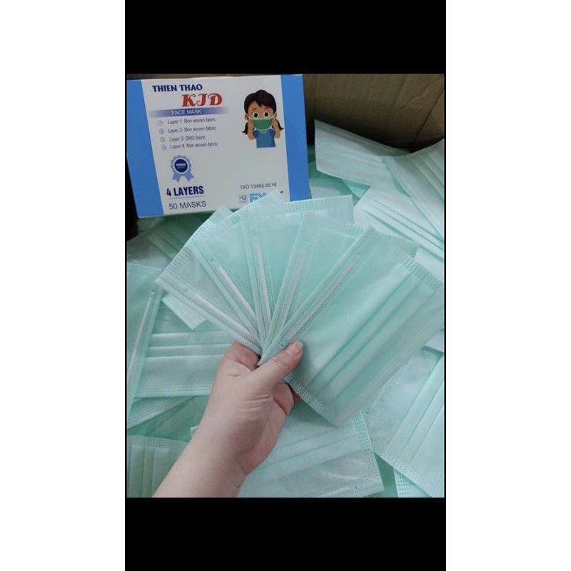 KHẨU TRANG Y TẾ TRẺ EM 4 LỚP -THIÊN THẢO KID-HỘP 50 CÁI