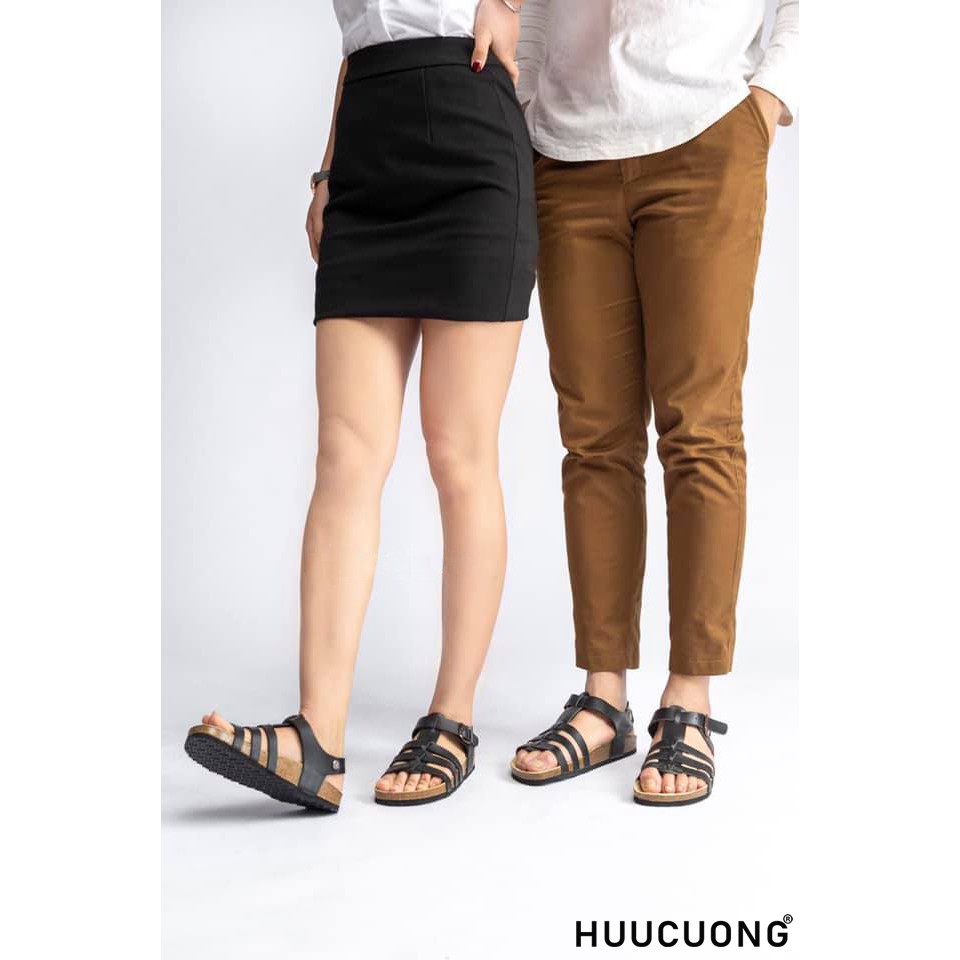 Giày Chiến Binh Quai Pu Màu Đen Đế Trấu Thời Trang Unisex - 2160