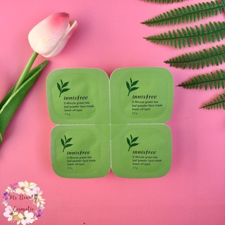 MẶT NẠ BỘT TRÀ XANH INNISFREE 5 MINUTES GREEN TEA LEAF POWDER MASK