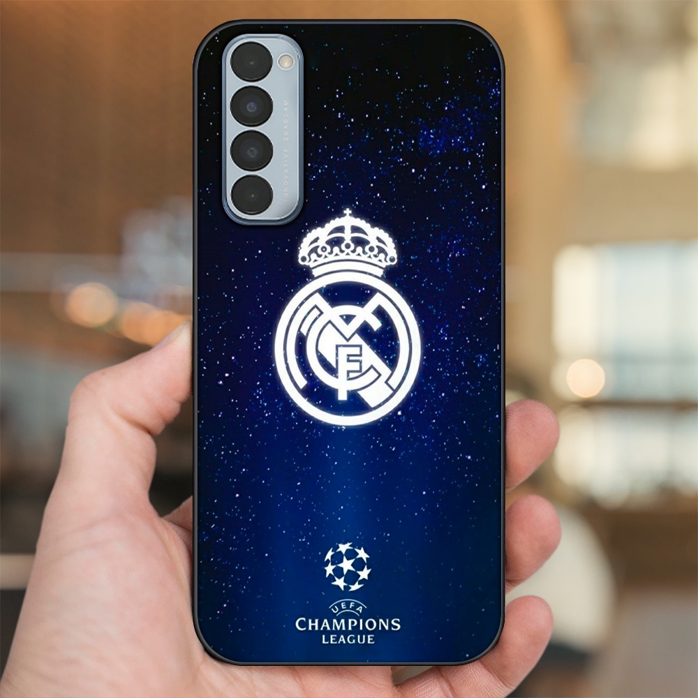 Ốp lưng Oppo Reno 4 Pro viền đen in hình Real Madrid