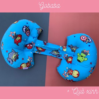 Gối bầu cánh tiên Gobaba vải cotton lụa Hàn Quốc, ruột bông gòn mềm mại