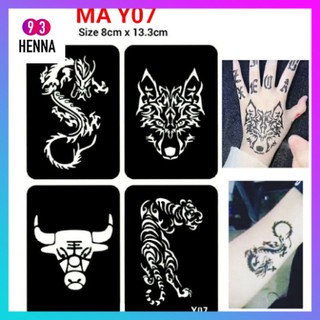 Khuôn Tattoo Hình Hổ, Báo, Rồng cực chất mã Y07( không kèm mực)