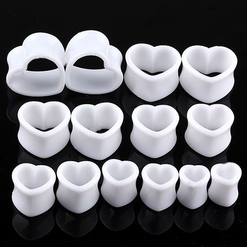 Khuyên nông tai nhựa acrylic kiểu trái tim sành điệu