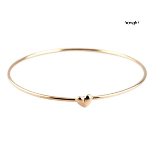 Vòng Tay Hợp Kim Mặt Hình Trái Tim Xinh Xắn Cho Nữ