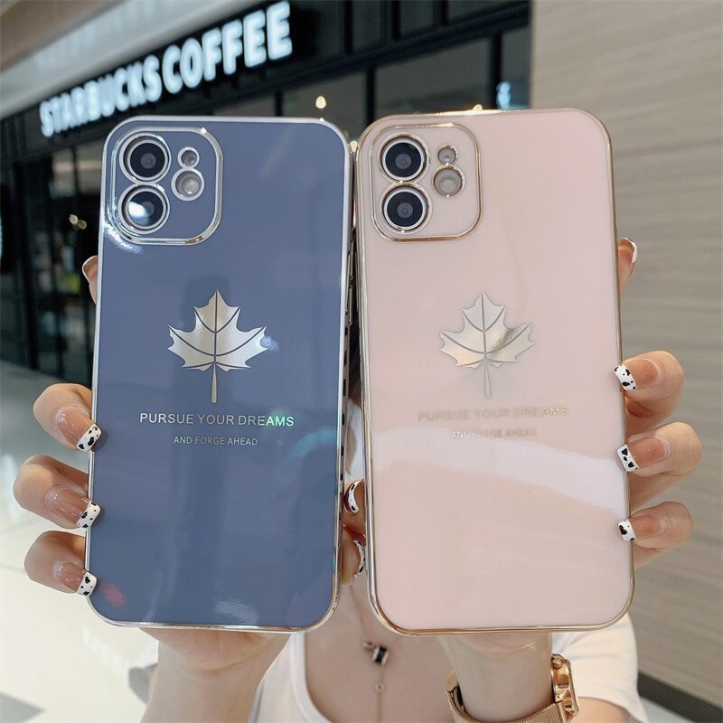 Ốp điện thoại tpu dẻo họa tiết lá phong cho vivo y12s y20 y20i y20s y11 y12 y15 y17 y19 y85 v9 v15 y91c y93 y95 s1