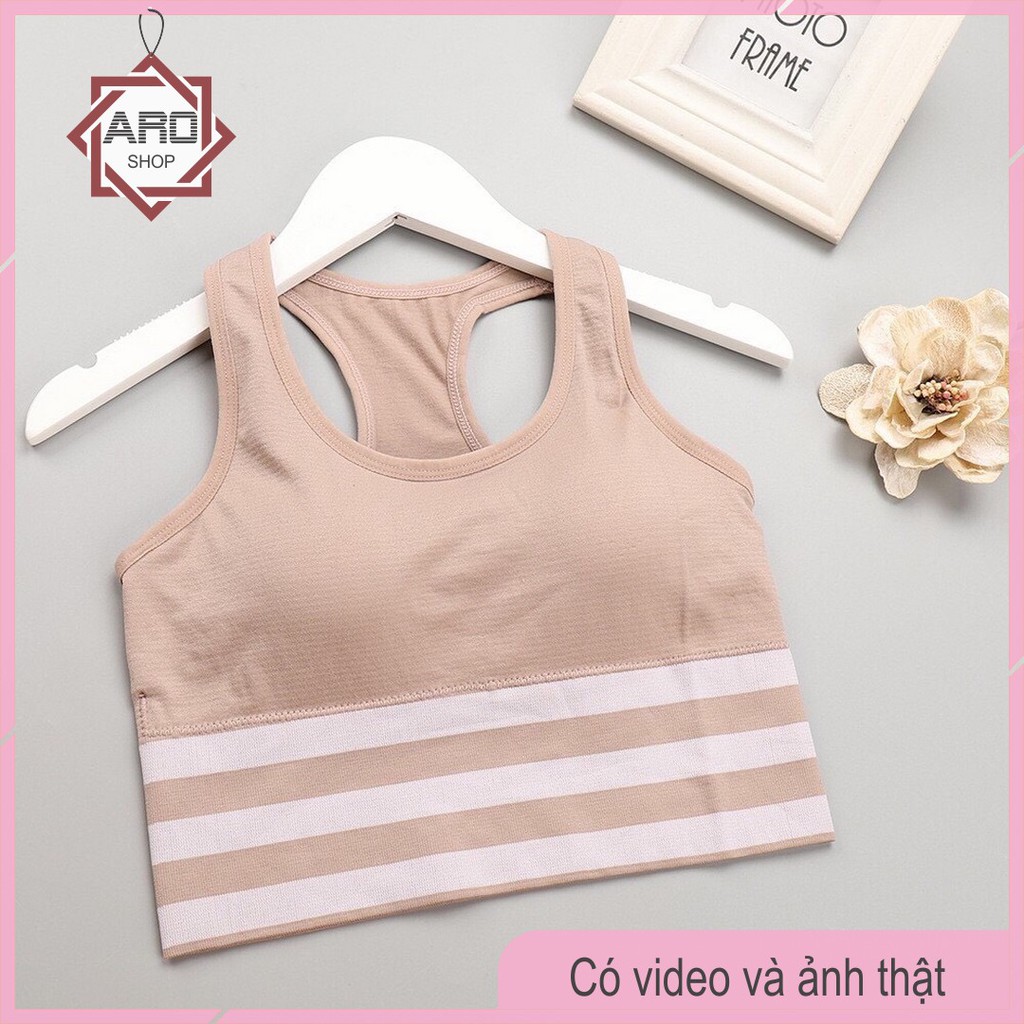 Áo Bra Croptop Kẻ Tạo Eo Tập Gym, Yoga BR61