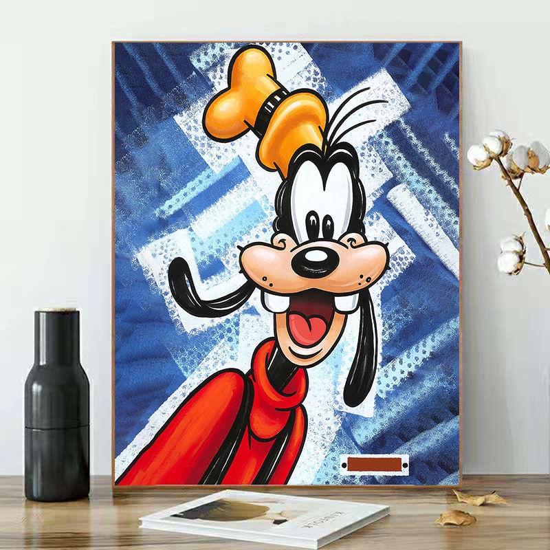 Bộ Tranh Sơn Dầu 40x50cm Tự Làm Họa Tiết Vịt Donald/Chuột Mickey Hoạt Hình Dùng Để Trang Trí Nhà