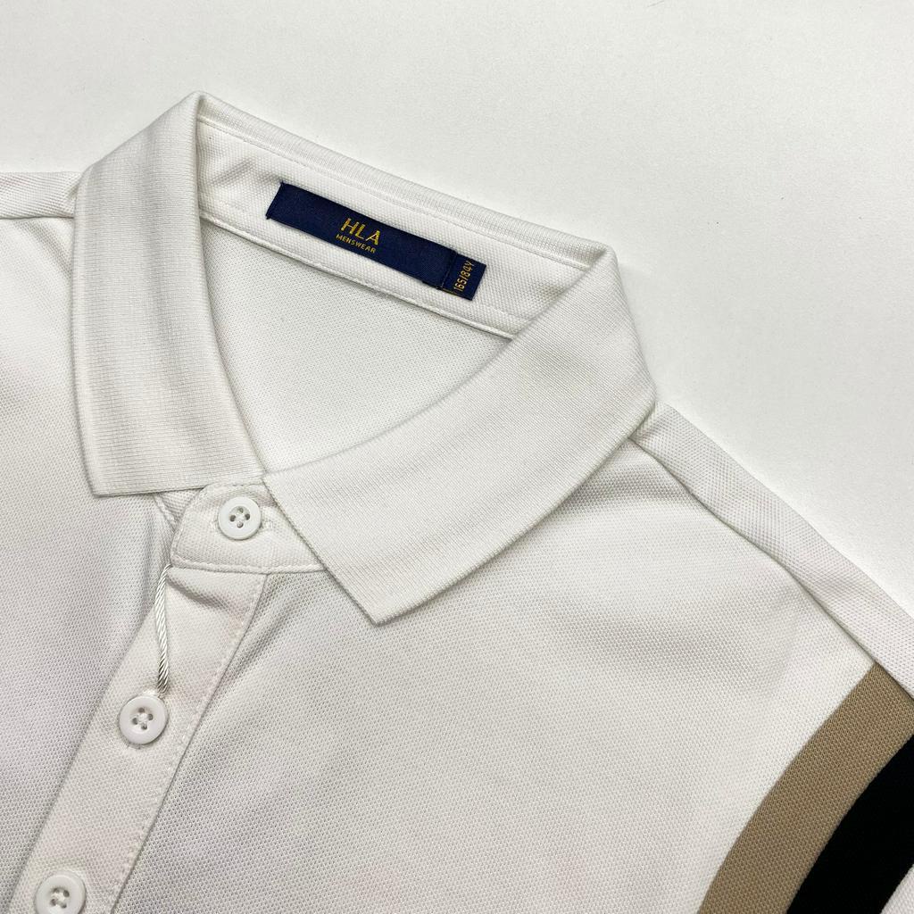 HLAxQee - Áo POLO nam ngắn tay cao cấp phối viền màu thêu logo gấu Qee pattern on chest colorline Polo Shirt