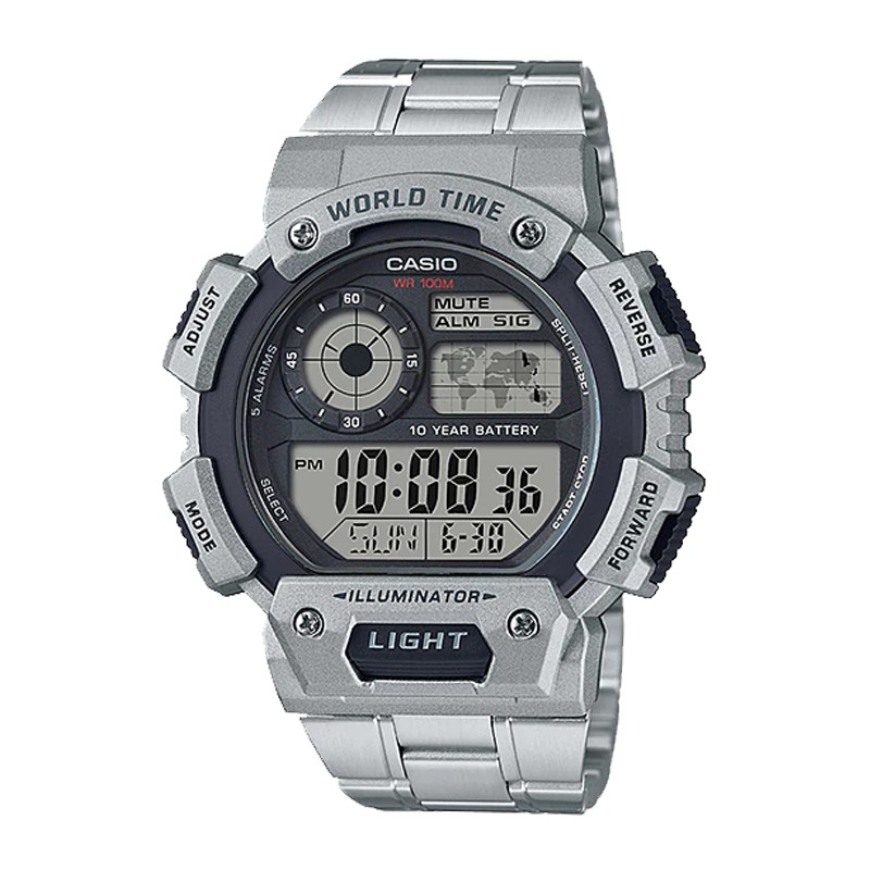 Đồng hồ nam Casio AE-1400WHD-1AVDF dây kim loại
