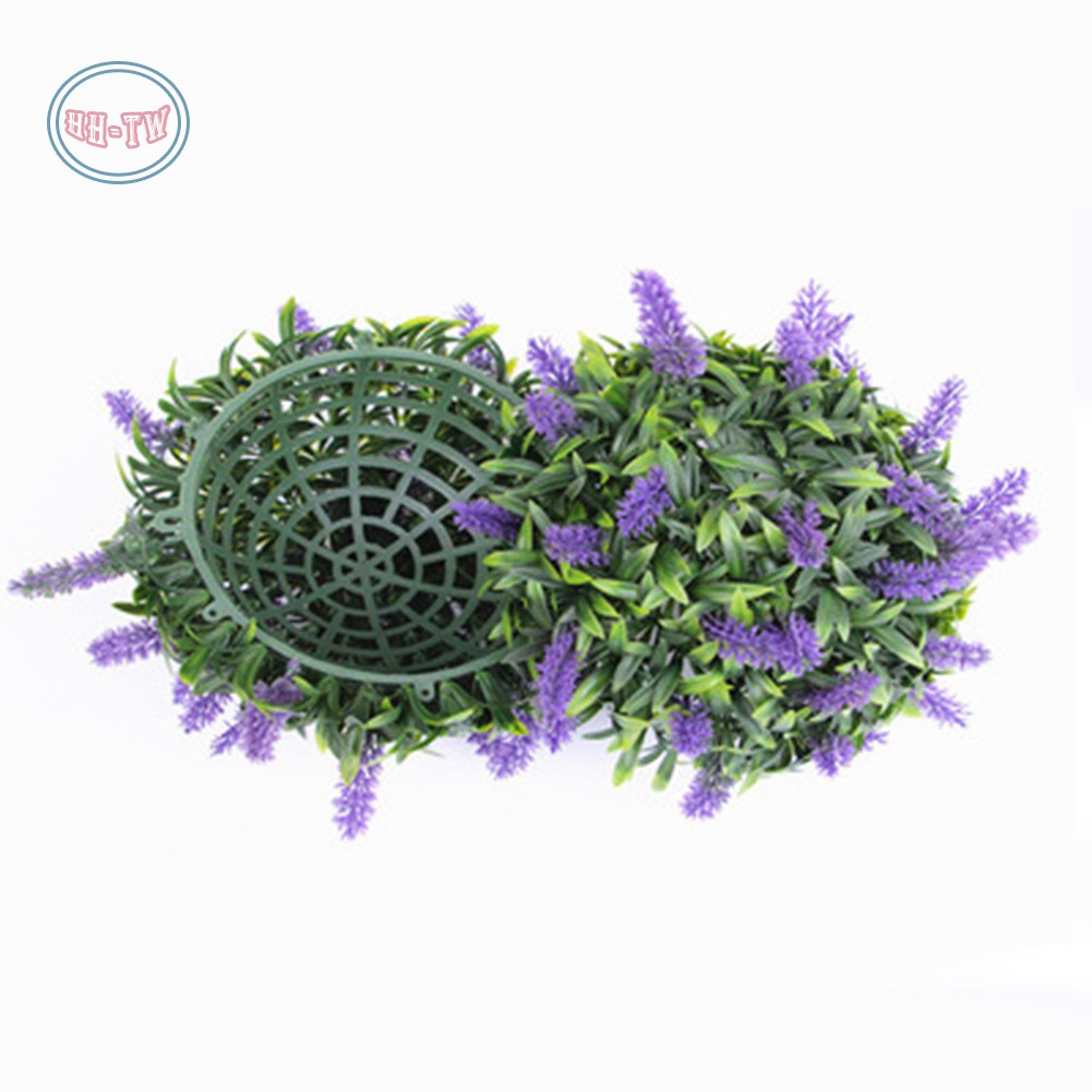 Quả Cầu Cỏ Nhân Tạo Bằng Nhựa Kèm Hoa Lavender Dùng Trang Trí Trong Nhà