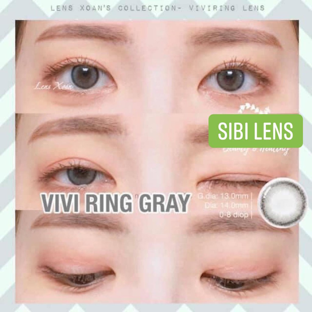 Lens ViVi Ring Gray - Lens Chuẩn Thái - Cam Kết Chính Hãng