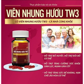 Combo 3 Lọ Viên Nhung Hươu TW3 hộp 30 viên hàng chính hãng