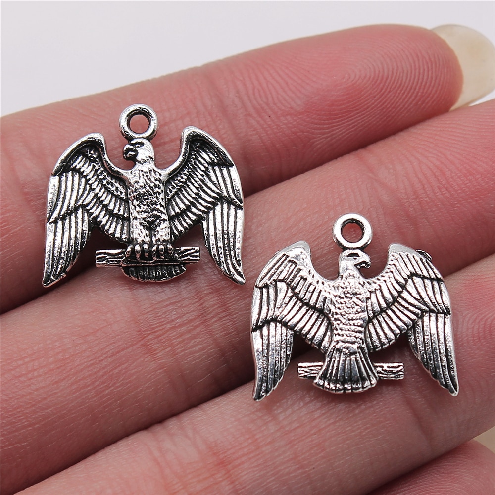 AMERICAN EAGLE CHARMS Bộ 5 Mặt Dây Chuyền Hình Đại Bàng 19x20mm