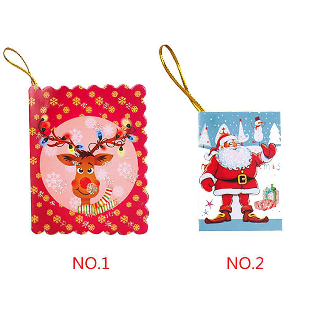 Set 20 Thiệp Chúc Mừng Giáng Sinh Treo Trang Trí Cây Thông