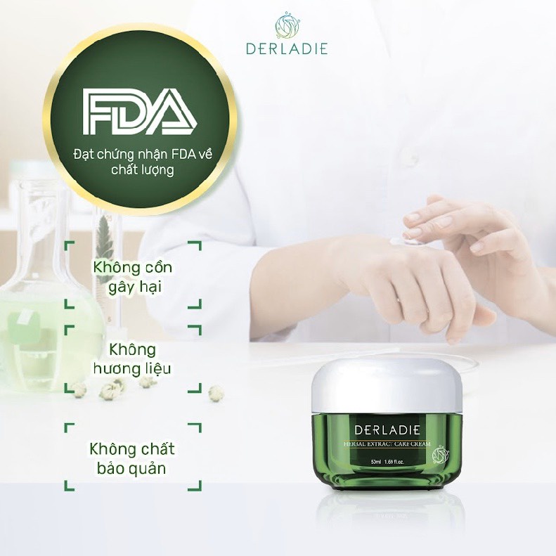 Kem Dưỡng Tràm Trà Giảm Mụn Kiềm Dầu Derladie Herbal Extract Care Cream