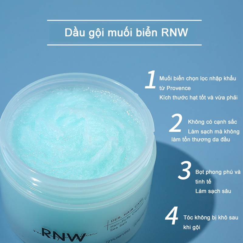 Dầu Gội Muối Biển Rnw Chống Gàu Kiểm Soát Dầu Cho Da Đầu Trọng Lượng 220g