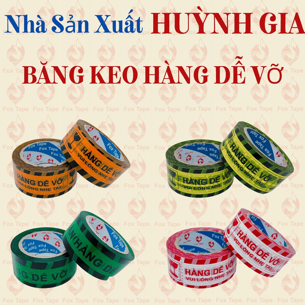 Băng Keo Hàng Dễ Vỡ 1.2Kg Nhiều Màu Sắc Đóng Gói Hàng Hóa