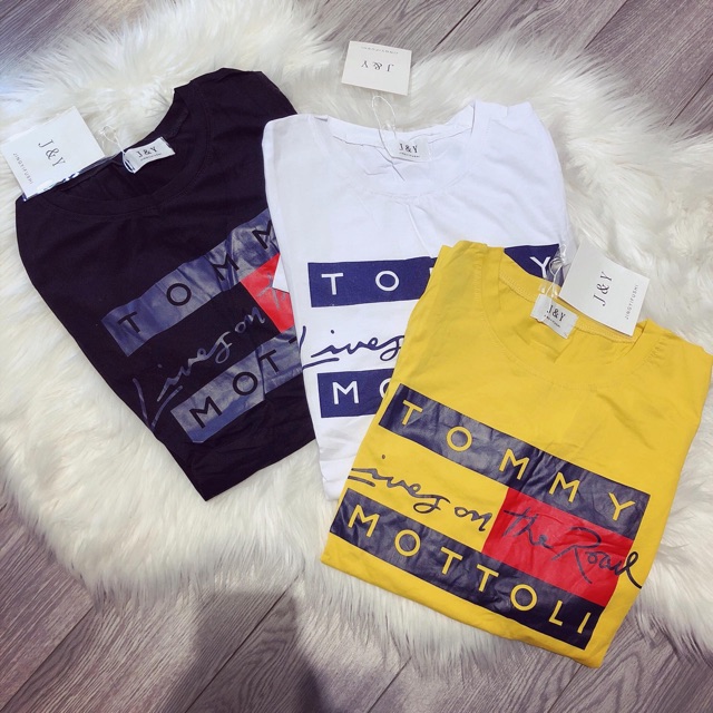 Váy thun có túi in chữ cotton