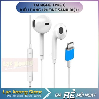 Tai nghe có dây kiểu dáng iPhone chân Type C cao cấp
