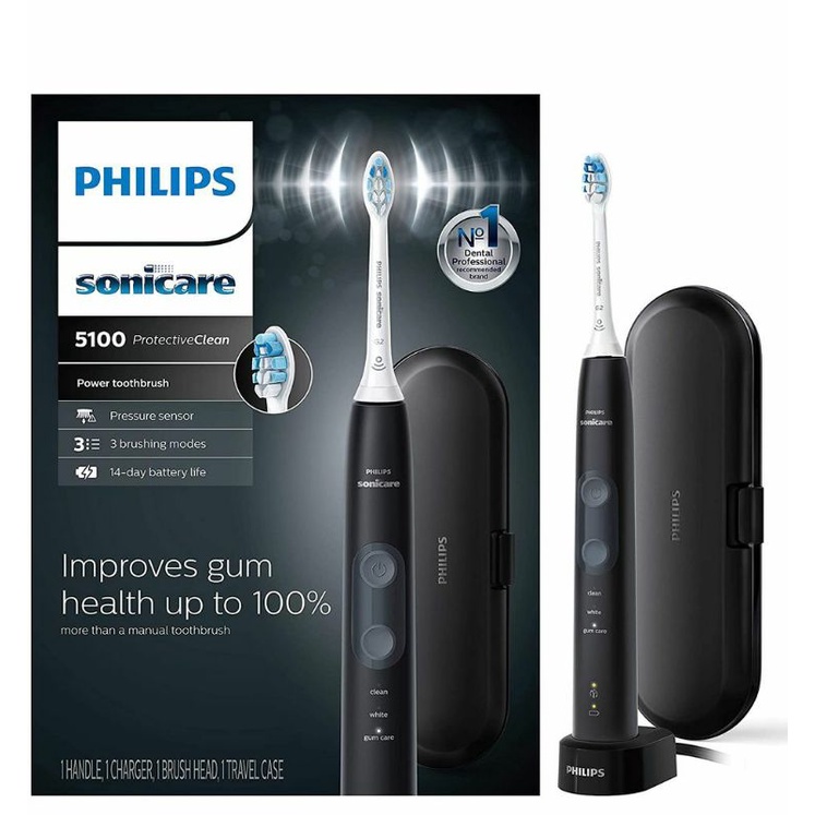 Bàn Chải Điện Philips 5100-5HBKS - Khóa Cửa Thông Minh, Vàng/Đen, Hợp Kim Cao Cấp
