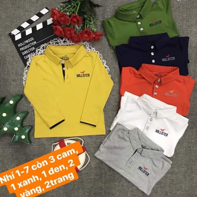 Áo cotton cổ bẻ cho bé trai (8-22kg)