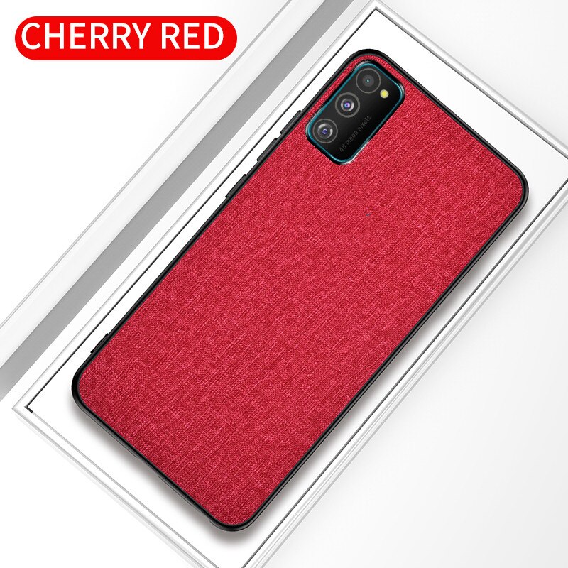 Ốp điện thoại vải cứng viền TPU mềm cho Samsung Galaxy A12 A11 A21S A31 A51 A71 M31 M51 Case Cover