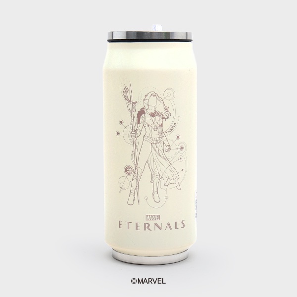 DAISO KOREA X MARVEL ETERNLS Ống hút bằng thép không gỉ 400ml Màu be (Thena) Xanh (Gilgamesh) Xanh l