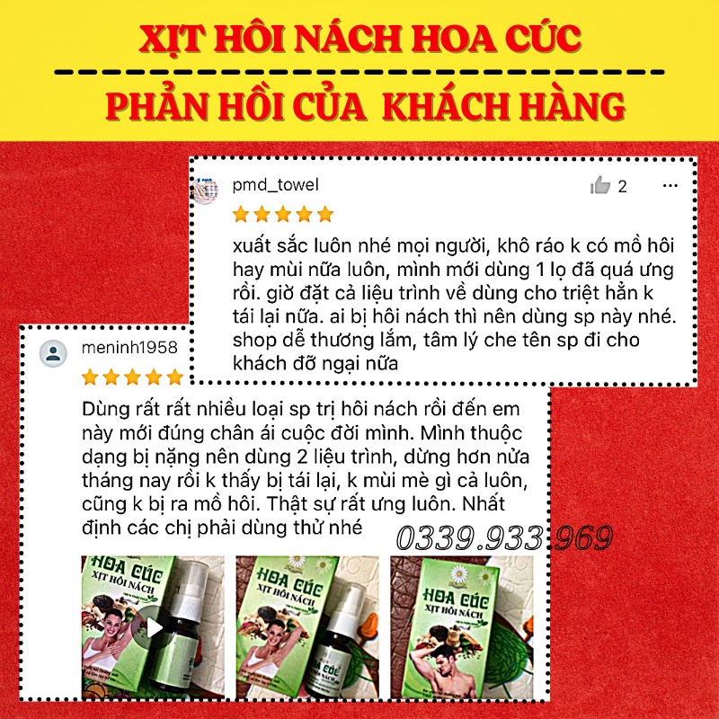 Xịt Hôi Nách Hoa Cúc Chính Hãng - Khử Mùi Hôi Nách - Ngăn Tiết Mồ Hôi - Giảm Thâm 10ml